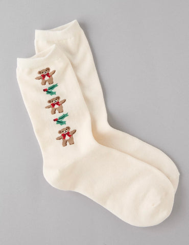 American Eagle Plush Teddy Socks