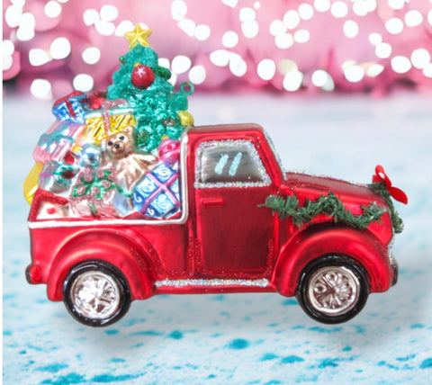 Red Truck Ornament by December Diamonds In Stock Now