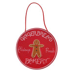 Red Metal Gingerbread Bakery Sign, 4.5"