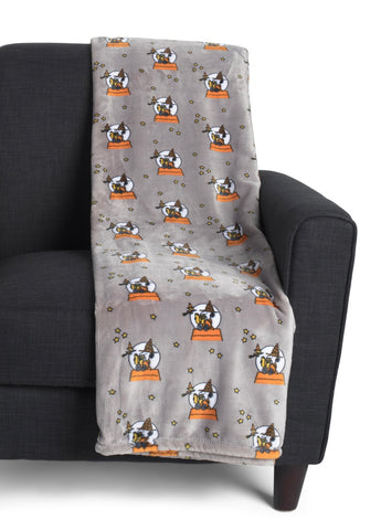 Snoopy Peanuts & Woodstock Throw Reading