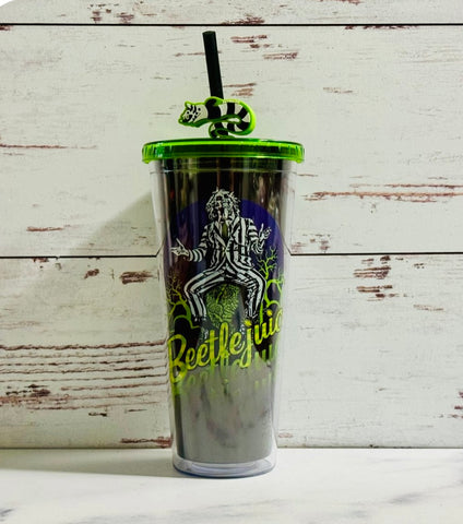 Beetlejuice Tumbler with topper