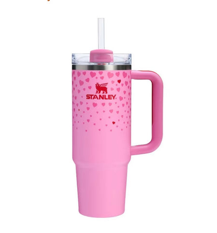 Stanley 30oz H2.0 Flowstate Quencher Tumbler - Valentine's Day Pink In Stock Now