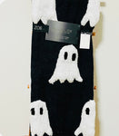 Halloween Ghost Knitted Black Throw