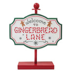 Red Metal Table Sign, 12"