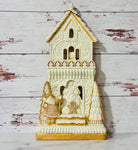 Frosted Flat Board Santa Village Gingerbread House