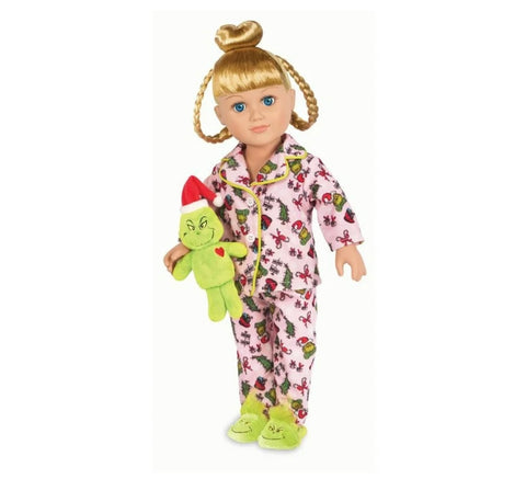 My Life As Poseable Grinch Sleepover 18 inch Doll, Blonde Hair, Blue Eyes