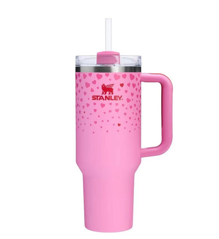 Daisy Stanley 40oz H2.0 Flowstate Quencher Tumbler - Valentine's Day Pink *flawed*