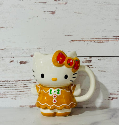 Gingerbread Dress Hello Kitty Figurine Mug In Stock Now