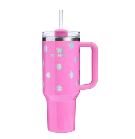 Stanley 40 oz H2.0 FlowState Quencher Tumbler Sour Popsicle Pink Starburst