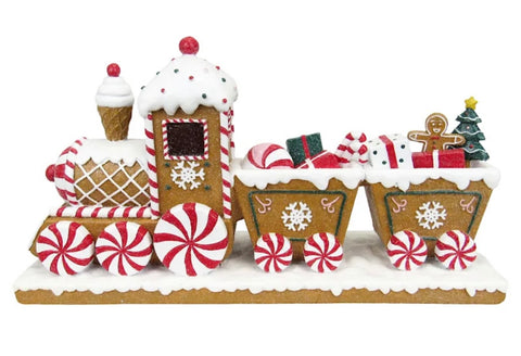 12 in Resin Gingerbread Train