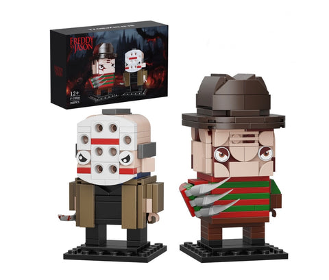 Fredy and Jason Action Figures Buiding Block Hallowwen Horror Movie Ornament