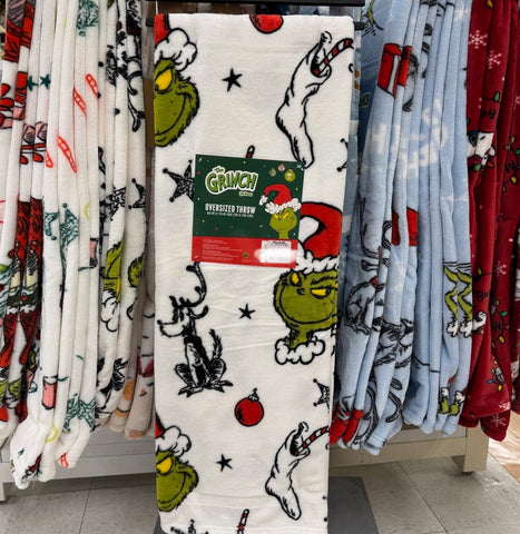 Grinch Stocking Oversized Throw