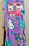 Hello Kitty Strawberry Cherry Purple Lavender Silk Touch Throw