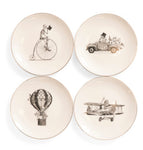 4pk Porcelain Bone Voyage Appetiser Plates In Stock Now