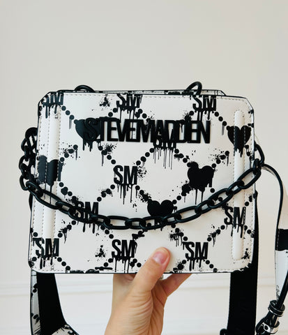 Steve Madden White Heart Bag