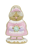 5 in Resin Gingerbread Girl Wearing Sweater Mrs Claus