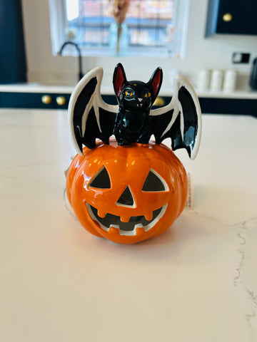 Bat On Pumpkin In Stock Now