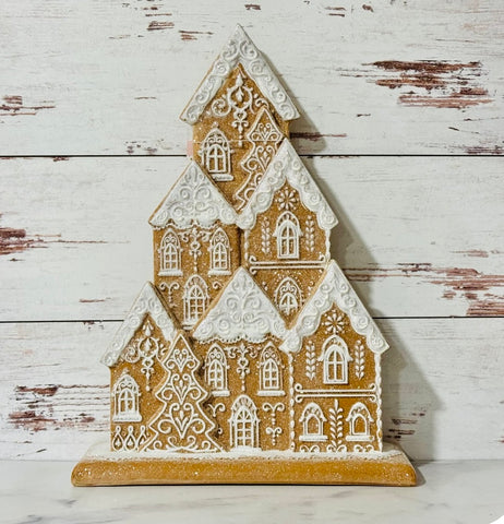 Flat Board Santa Village Gingerbread House