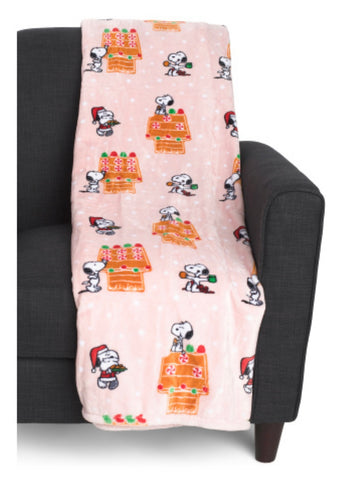 Snoopy Gingerbread Throw In Stock Now