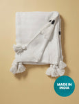 Halloween Ghost Knitted White Throw