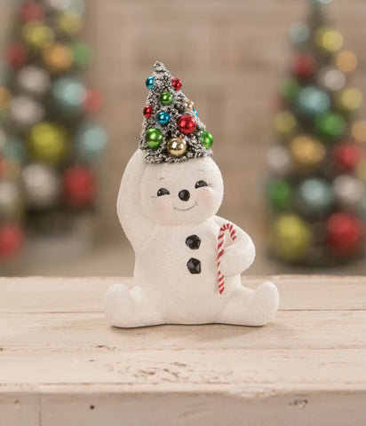 Retro Candy Cane Snowman By Bethany Lowe In Stock Now